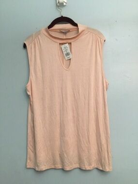 Kohl's Peach Sleeveless Mock Neck Tank sz XL